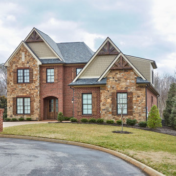 Carrington Tudor Brick & Kiamichi Thin Rock Home - Tennessee