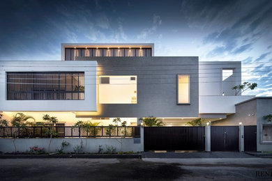 This is an example of a modern house exterior in Delhi.