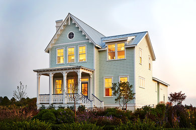 Inspiration for a coastal exterior home remodel in Atlanta