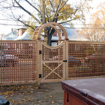 Cedar Lattice Fence and Gate