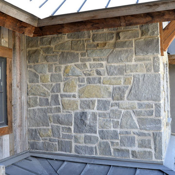 Charcoal Bluff Real Thin Stone Veneer Rustic Home Exterior