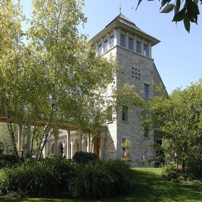 Inspiration for a timeless stone exterior home remodel in Minneapolis