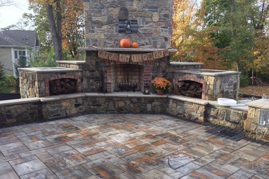 Chester Colebrooke Natural Thin Stone Veneer Outdoor Fireplace