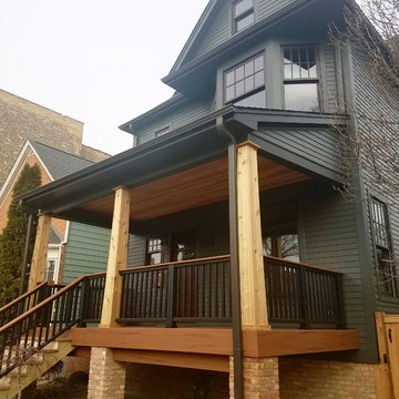 Chicago, IL 4-Square New Construction Home, Hardie Siding