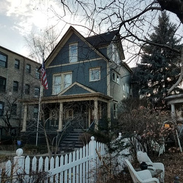 Chicago, IL Evening Blue Exterior Remodel Victorian Style