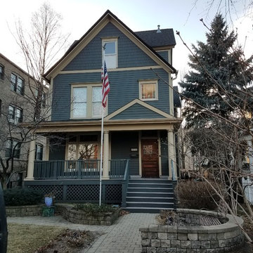 Chicago, IL Evening Blue Exterior Remodel Victorian Style