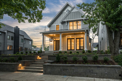 Inspiration for a transitional exterior home remodel in Indianapolis