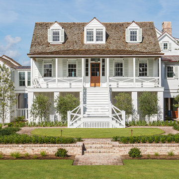 Classic Island Beach Cottage Exterior Elevated