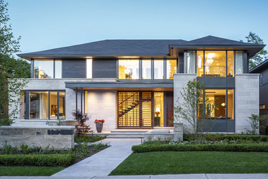 Contemporary exterior home idea in Ottawa