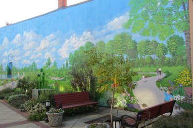 Clinton South Carolina City Mural - 24' High x 80' Long - Completed!!!
