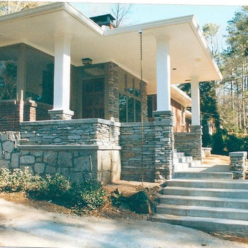 Closeup of front steps and entrance