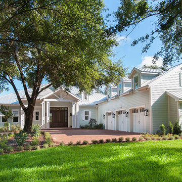 Coastal inspired estate sited on over one acre on Lake Butler in Windermere