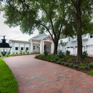 Coastal inspired estate sited on over one acre on Lake Butler in Windermere