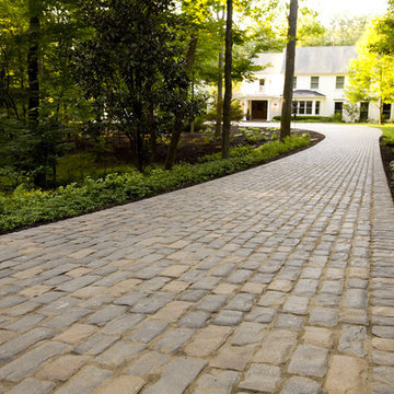 Cobblestone Concrete Paver Driveway