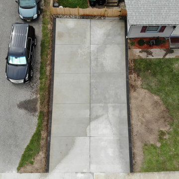 Concrete Driveway With Charcoal Broder!