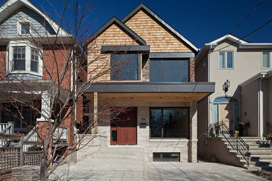 Contemporary exterior home idea in Toronto