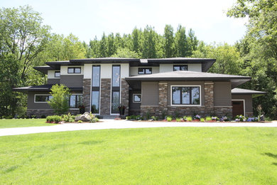 Trendy exterior home photo in Grand Rapids