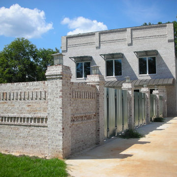 Contemporary Brick & Metal Awning Residence w/ Pool | Pontotoc, MS