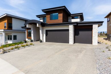 Example of a trendy house exterior design in Vancouver