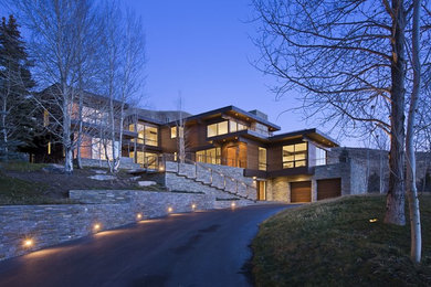 Contemporary exterior home idea in Boise