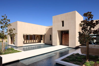 Inspiration for a contemporary one-story exterior home remodel in Las Vegas