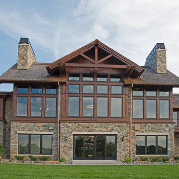 Contemporary Prairie Lodge with a View