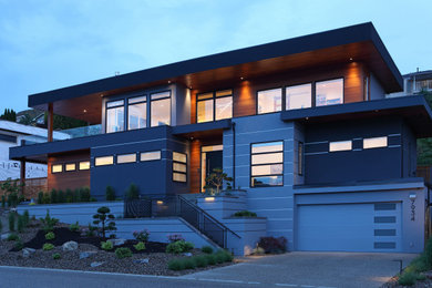 Inspiration for a contemporary exterior home remodel in Vancouver