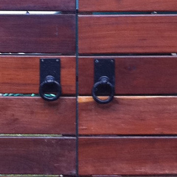 Contemporary Wooden Gate with Ring Latch