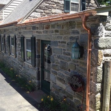 Copper Gutters and CertainTeed Landmark Weathered Wood Shingles