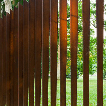 Cor-Ten Cattails Sculptural Fence