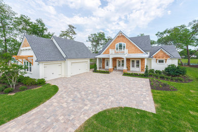Transitional exterior home idea in Jacksonville