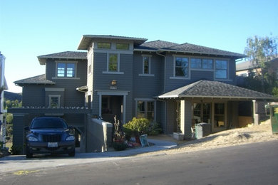 Inspiration for a traditional house exterior in Orange County.