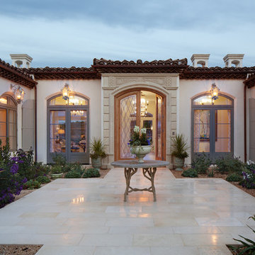 Courtyard Entrance to Rancho Santa Fe Estate Home