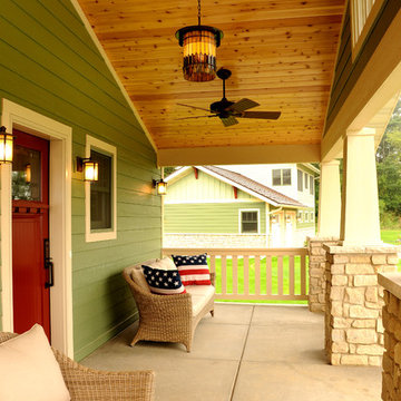 Covered Porch with Tongue & Groove Ceiling