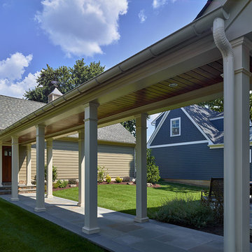 Covered walkway from garage to home