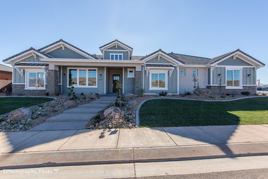 Example of an arts and crafts exterior home design in Salt Lake City