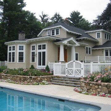 Craftsman Style Addition - Exterior View from Pool