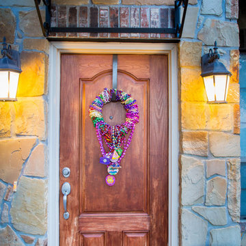 Create a Festive, Colorful Mardi Gras Bead Wreath