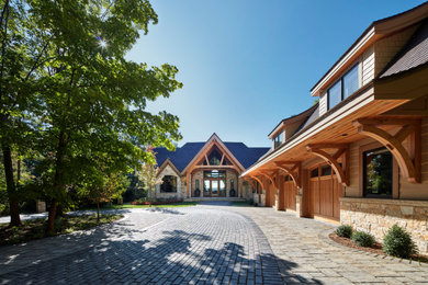 Example of a mountain style exterior home design in Detroit