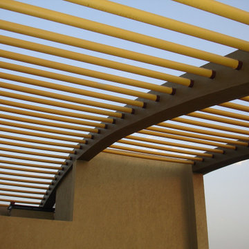 Curved Roof with Pergolas