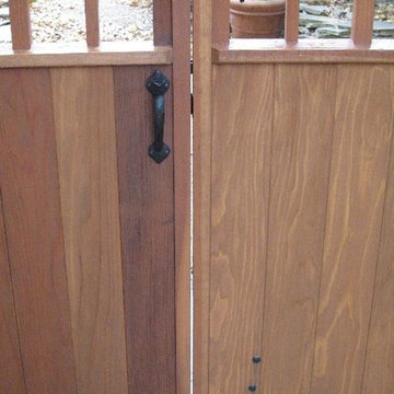 Custom Cedar Side Gate - Thumb Latch Close Up