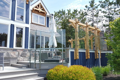 Inspiration for a coastal exterior home remodel in Toronto