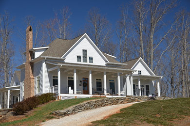 Пример оригинального дизайна: дом в стиле кантри