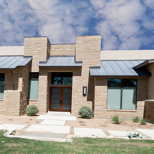 Trendy two-story exterior home photo in Austin