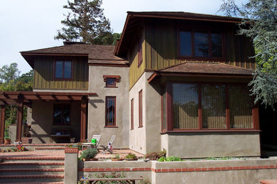 Inspiration for a craftsman two-story exterior home remodel in San Diego