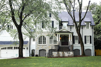 Inspiration for a transitional exterior home remodel in Atlanta