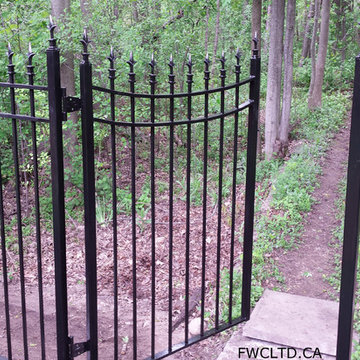 Custom Ornamental Metal Fence with Archd Gates
