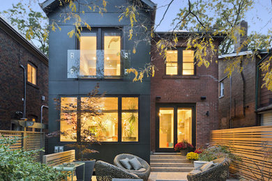 Modern two-story metal house exterior idea in Toronto