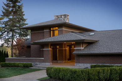 Example of a trendy exterior home design in Detroit