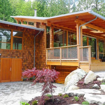 Custom Timber Frame Cabin on British Columbia West Coast